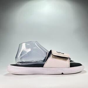 Under Armour Ignite VI White Black Adjustable Strap Slide Sandals Men's Size 10